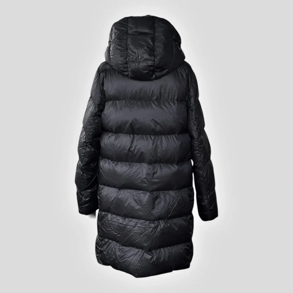Athleta Lofty Down Long Winter Puffer Coat Black | Large - Picture 3 of 15